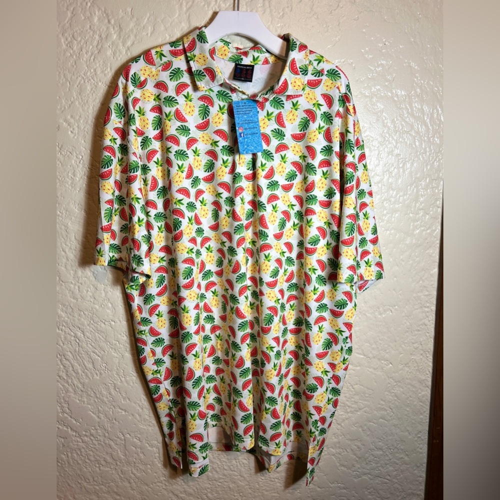 Men’s‎ Tropical Bros everyday multicolor Print polo size 2XL new